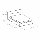 Letto matrimoniale imbottito moderno con box alzante 160x190/200cm Sun Viadurini