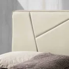 Letto matrimoniale in ecopelle con box alzante 160x190/200 cm Mia Viadurini