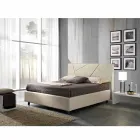 Letto matrimoniale in ecopelle con box alzante 160x190/200 cm Mia Viadurini