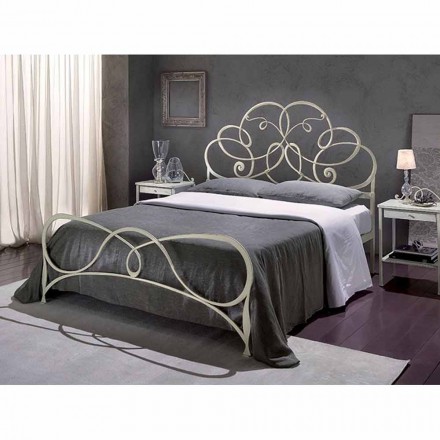 Letto Matrimoniale in Ferro Battuto Granito Viadurini