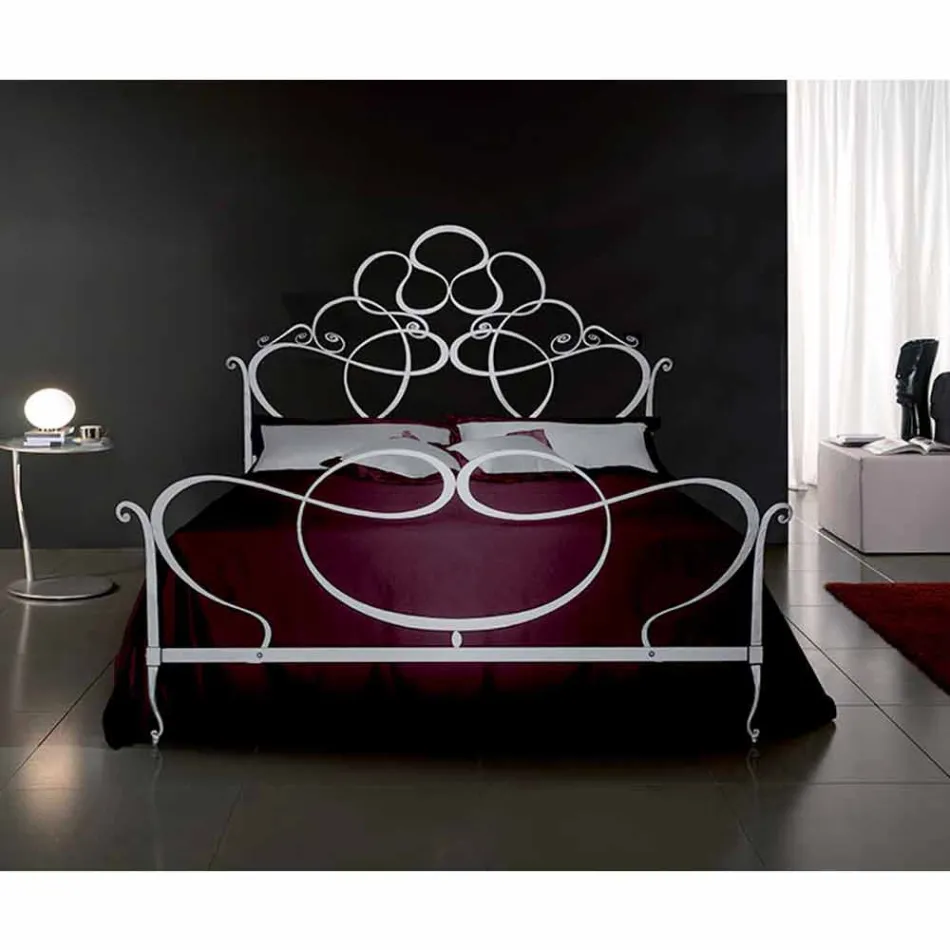 Letto Matrimoniale in Ferro Battuto Malva Viadurini