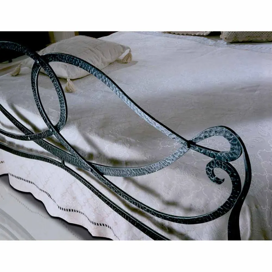 Letto Matrimoniale in Ferro Battuto Orchidea Viadurini