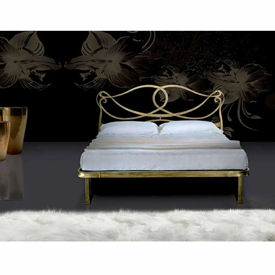 Letto Matrimoniale in Ferro Battuto Orchidea Viadurini
