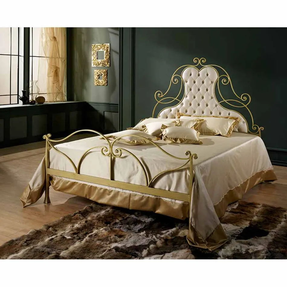 Letto Matrimoniale in Ferro Battuto Paride Viadurini