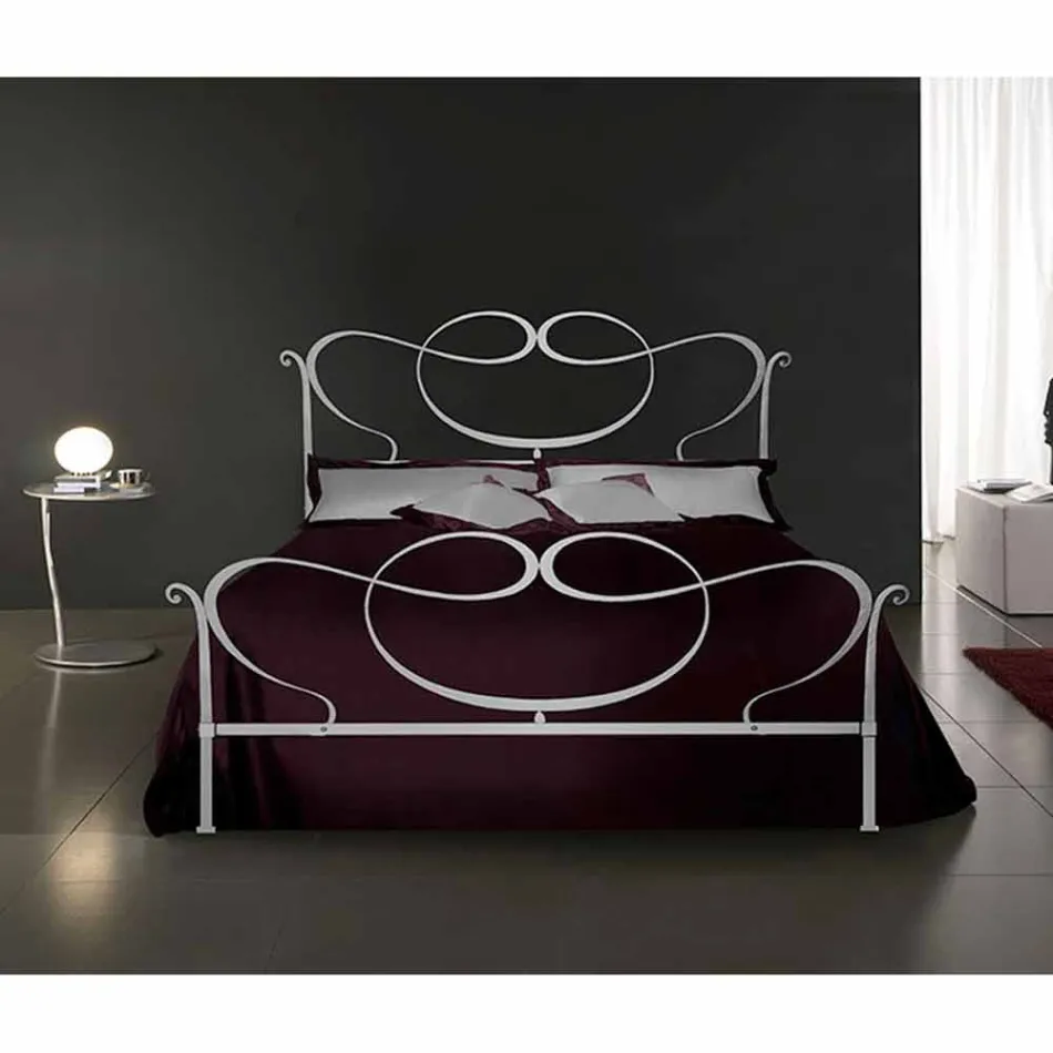 Letto Matrimoniale in Ferro Battuto Rubino Viadurini