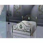 Letto Matrimoniale in Ferro Battuto Turchese Viadurini