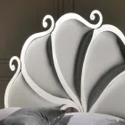 Letto matrimoniale in ferro imbottito con cristalli Kimberly Viadurini