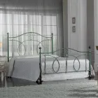 Letto Matrimoniale in Ferro Verde o Nero Realizzato in Italia - Poldo Viadurini
