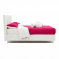Letto Matrimoniale Imbottito in Similpelle con Swarovski Made in Italy - Perzio
