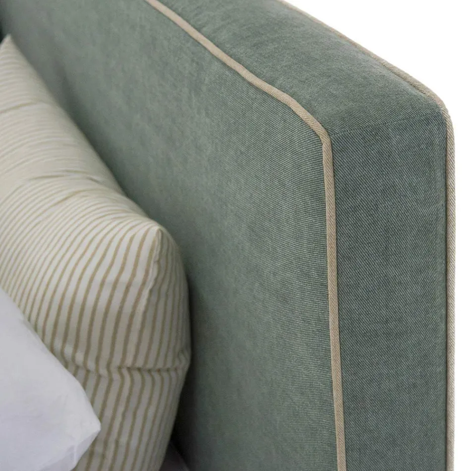 Letto Matrimoniale in Tessuto o Ecopelle con Contenitore Made in Italy – Etoile Viadurini