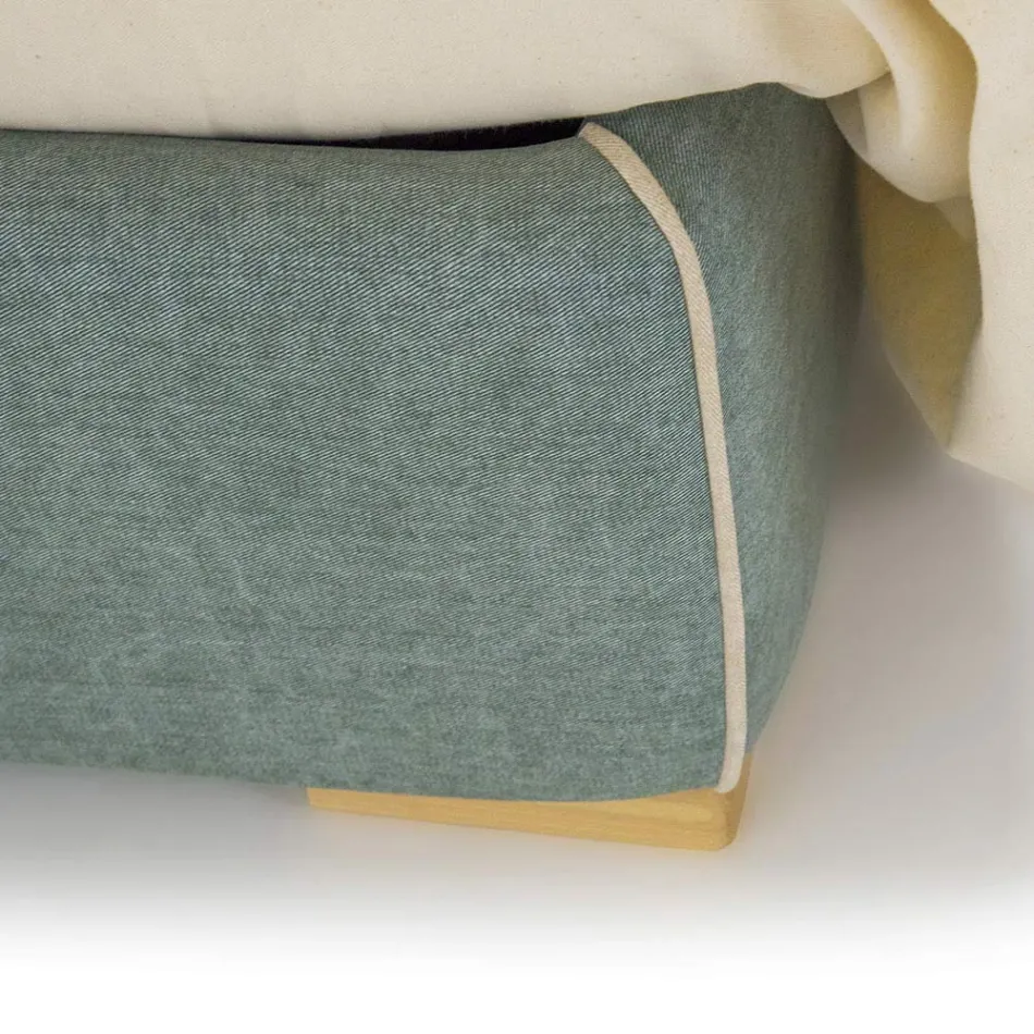 Letto Matrimoniale in Tessuto o Ecopelle con Contenitore Made in Italy – Etoile Viadurini