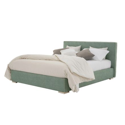 Letto Matrimoniale in Tessuto o Ecopelle con Contenitore Made in Italy – Etoile Viadurini