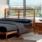 Letto matrimoniale made in Italy con base in noce massello Didimo Viadurini