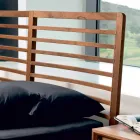 Letto matrimoniale made in Italy con base in noce massello Didimo Viadurini