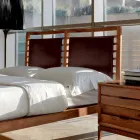 Letto matrimoniale made in Italy con base in noce massello Didimo Viadurini