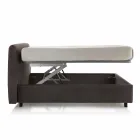Letto matrimoniale moderno con box contenitore 160x190/200 cm Gin Viadurini