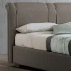 Letto Matrimoniale Moderno con Box in Pelle Ignifuga - Ania Viadurini