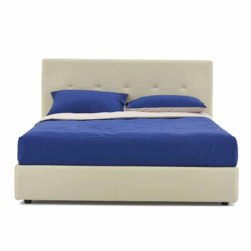 Letto Matrimoniale Moderno con Piedini in Polipropilene Made in Italy - Patos Viadurini