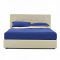 Letto Matrimoniale Imbottito e Rivestito in Similpelle Made in Italy - Patos