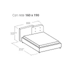 Letto Matrimoniale Moderno Design in Velluto Grigio e Arancione - Plorifon Viadurini