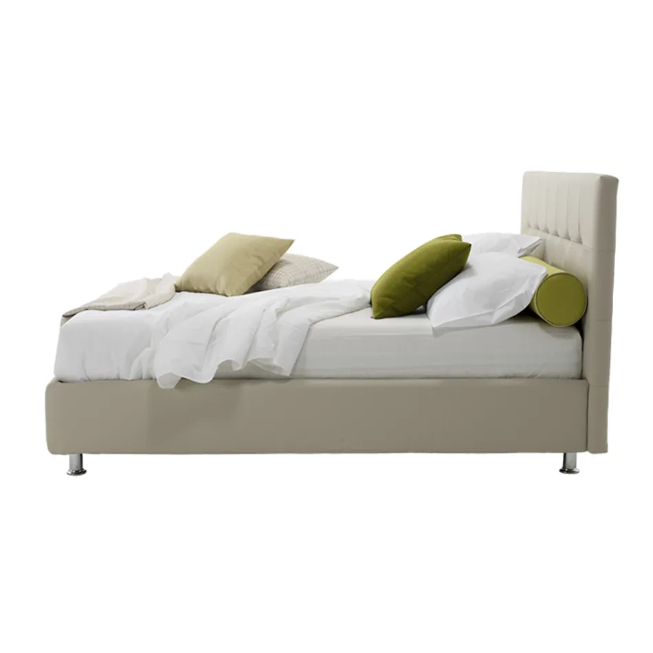 Letto Matrimoniale Moderno di Lusso con Box Contenitore Made in Italy – Orfei Viadurini