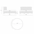 Letto Matrimoniale Moderno di Lusso Rotondo in Ecopelle Made in Italy – Dream Viadurini