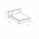 Letto matrimoniale moderno imbottito con box alzante 160x190/200cm Mia Viadurini