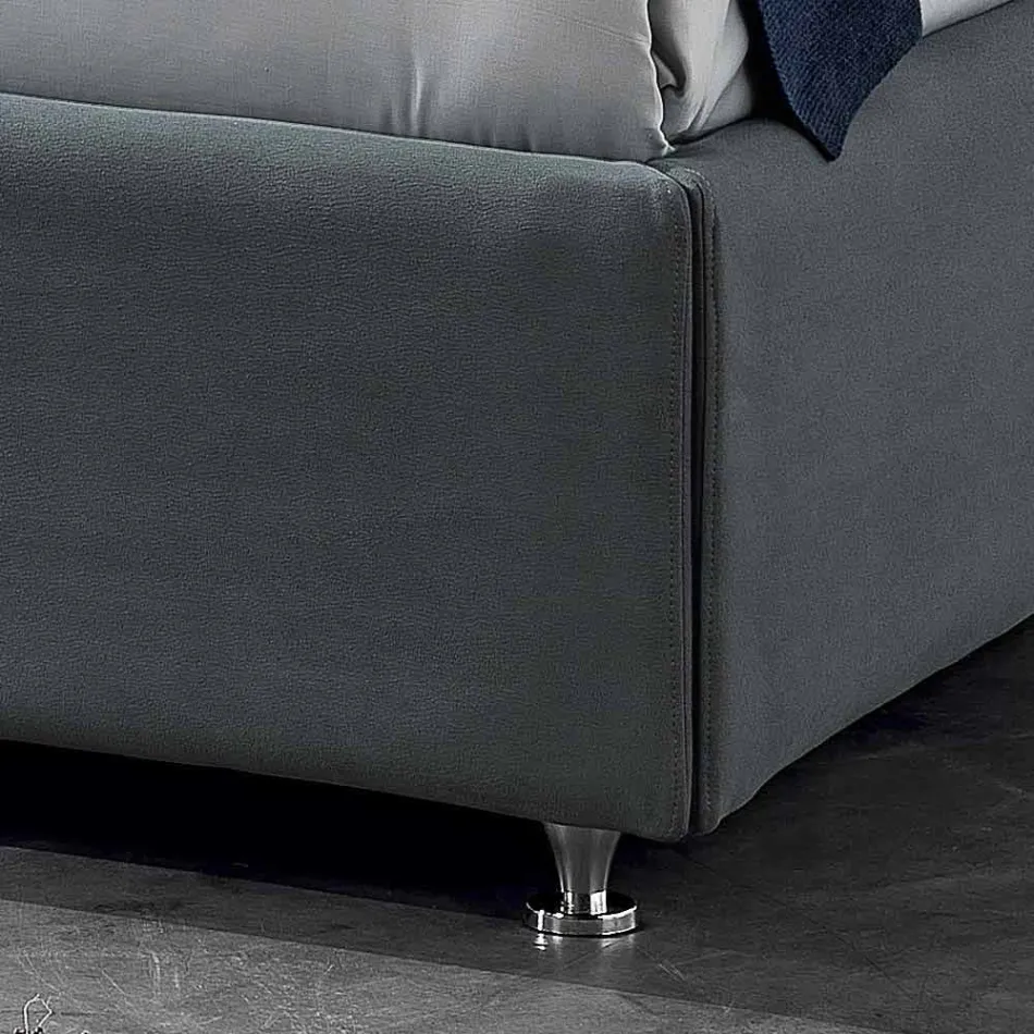 Letto matrimoniale moderno imbottito con box alzante 160x190/200cm Mia Viadurini