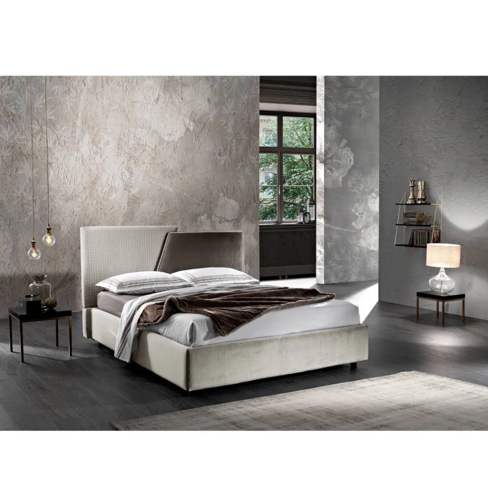 Letto Matrimoniale Moderno Imbottito Design Trapuntato o Liscio - Aftamo Viadurini