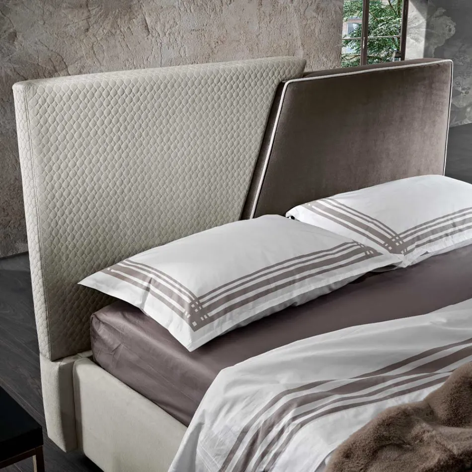 Letto Matrimoniale Moderno Imbottito Design Trapuntato o Liscio - Aftamo Viadurini