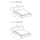Letto Matrimoniale Moderno Imbottito Design Trapuntato o Liscio - Aftamo Viadurini