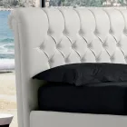 Letto Matrimoniale Moderno in Ecopelle con Contentiore - Ozzano Viadurini