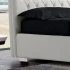 Letto Matrimoniale Moderno in Ecopelle con Contentiore - Ozzano Viadurini