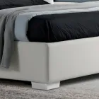 Letto Matrimoniale Moderno in Ecopelle con Contentiore - Ozzano Viadurini