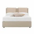 Letto Matrimoniale Moderno in Similpelle e Tessuto Made in Italy - Zeldo Viadurini