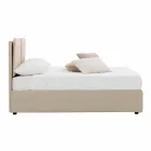 Letto Matrimoniale Moderno in Similpelle e Tessuto Made in Italy - Zeldo Viadurini