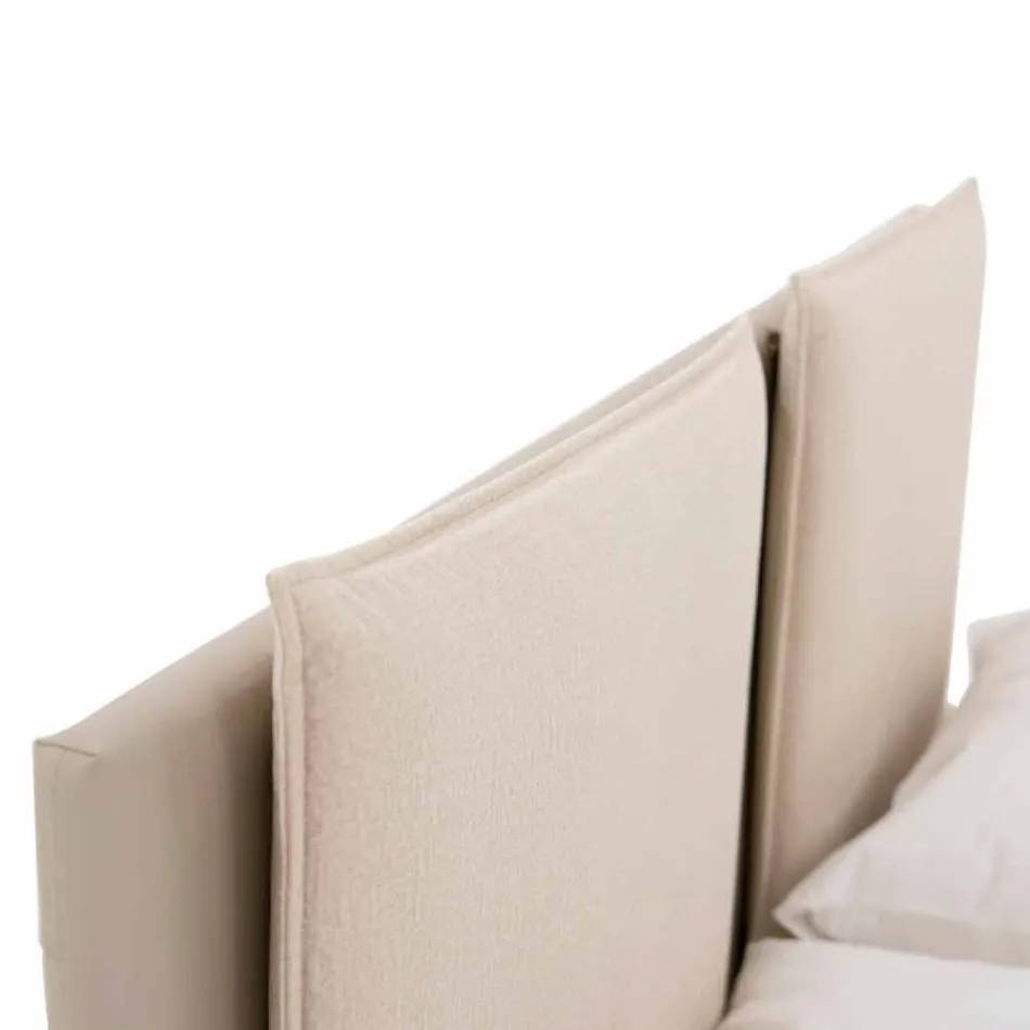 Letto Matrimoniale Moderno in Similpelle e Tessuto Made in Italy - Zeldo Viadurini