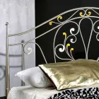 Letto matrimoniale neoclassico forgiato a mano in ferro pieno Jessica Viadurini