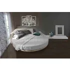 Letto Matrimoniale Rotondo Moderno con Testiera Angolare Made in Italy - Tima Viadurini