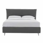 Letto Matrimoniale Sfoderabile con Piedini in Legno Made in Italy - Tampa Viadurini