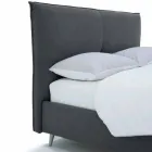 Letto Matrimoniale Sfoderabile con Piedini in Legno Made in Italy - Tampa Viadurini