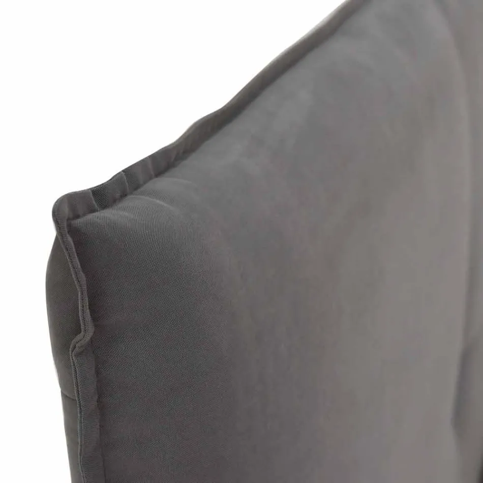 Letto Matrimoniale Sfoderabile con Piedini in Legno Made in Italy - Tampa Viadurini