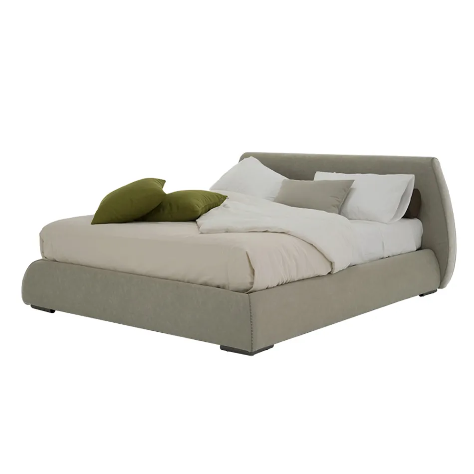 Letto Moderno Matrimoniale con Box in Tessuto o Ecopelle Made in Italy – Minerva Viadurini