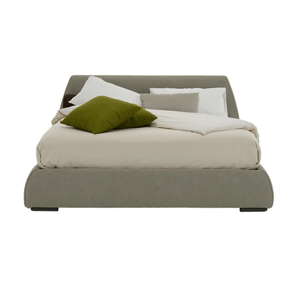 Letto Moderno Matrimoniale con Box in Tessuto o Ecopelle Made in Italy – Minerva Viadurini