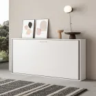 Letto Singolo a Scomparsa Orizzontale Made in Italy - Collaborativo Viadurini
