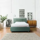 Letto Singolo Imbottito con Contenitore Opzionale Made in Italy - Akira Viadurini