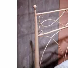 Letto singolo in ferro battuto forgiato a mano Ambra,made in Italy Viadurini