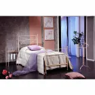 Letto singolo in ferro battuto forgiato a mano Ambra,made in Italy Viadurini