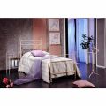 Letto singolo in ferro battuto forgiato a mano Ambra,made in Italy