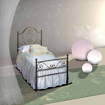 Letto Singolo in Ferro Battuto Gea Viadurini